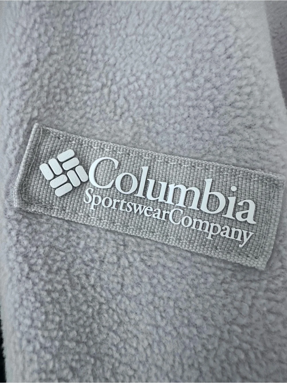 Columbia Light Gray and Black Half-Zip Fleece Pullover